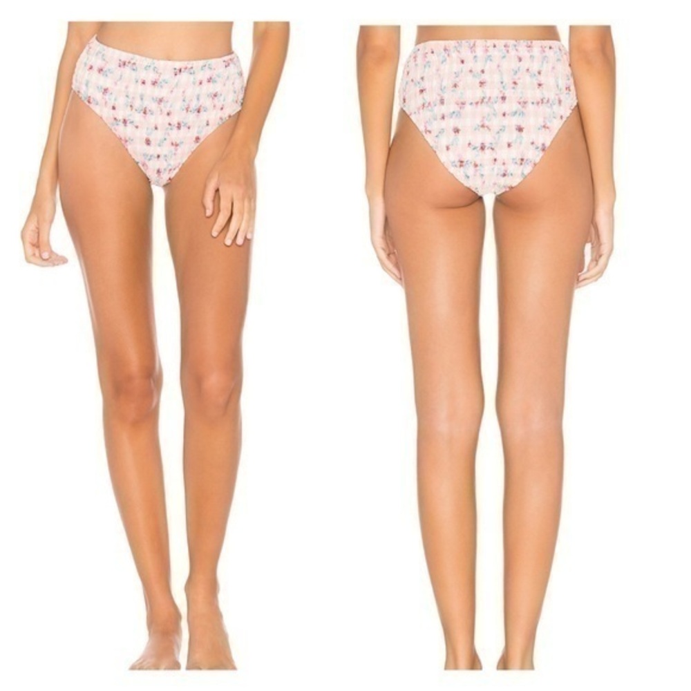 Lovers + Friends Mikko Bottom In Gingham Floral